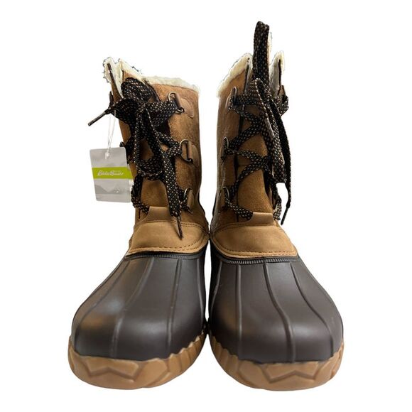 Eddie Bauer Women's Faux Fur Lined Comfort Footbed Duck Boots - Brown - Picture 1 of 1